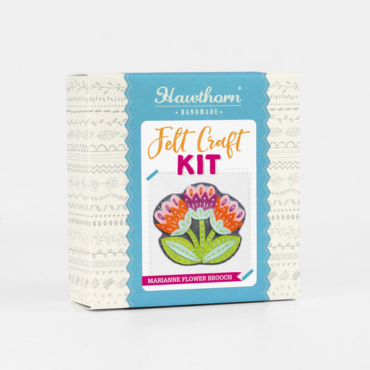 Marianne Flower Felt Craft Brooch Kit for Beginners