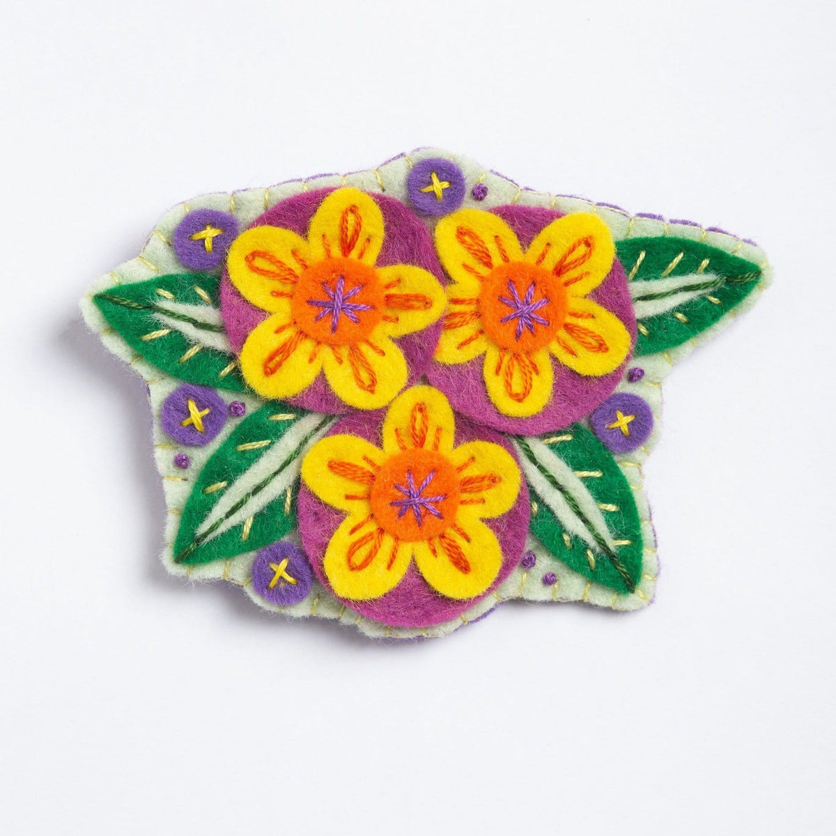 Penelope Flower Felt Craft Brooch Kit for Beginners