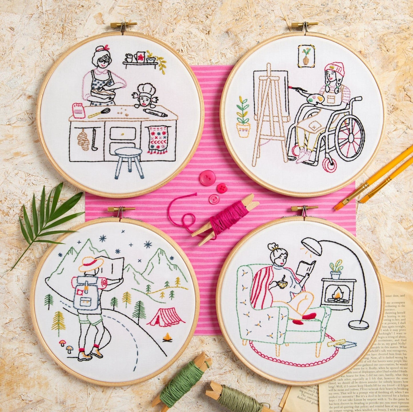 Tangled - Knitting and Crochet Embroidery Kit for Beginners