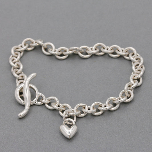 Heart Trace Chain Charm Bracelet