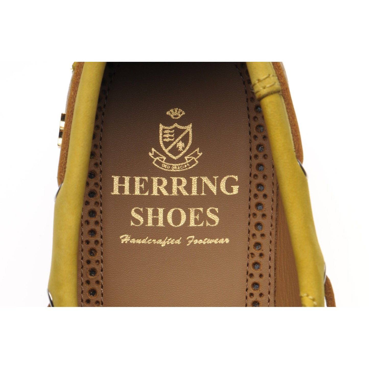Herring Cordelia ladies rubber-soled deck shoes in yellow nubuck