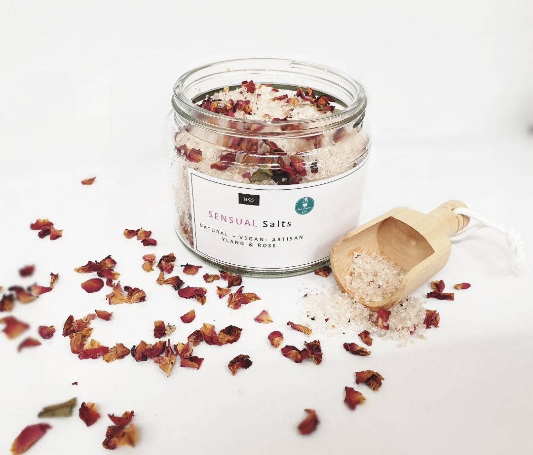 HIMALAYAN BATH SALTS 500G - SENSUAL ylang & rose