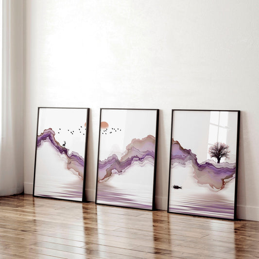 Office art | set of 3 Japanese wall art