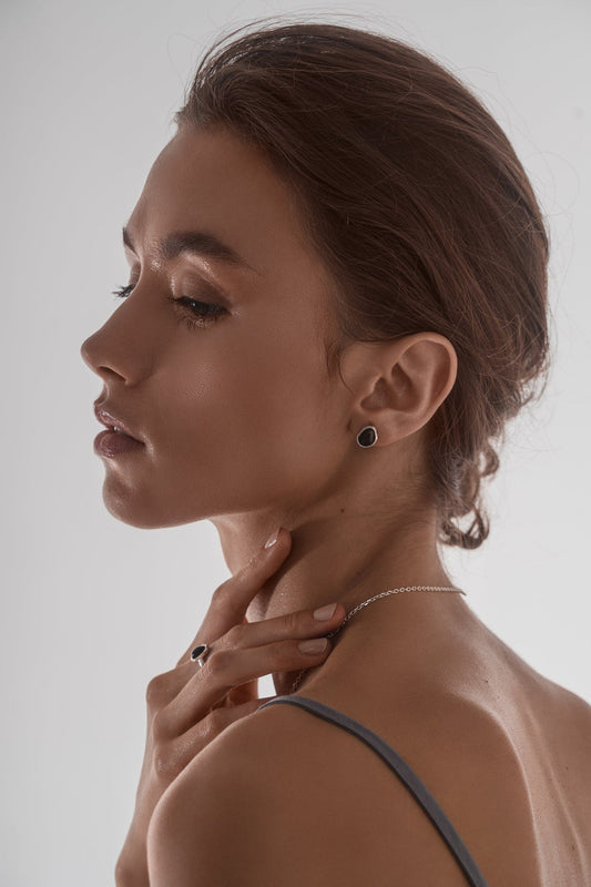 Cherry Amber ELEMENTS Stud Earrings