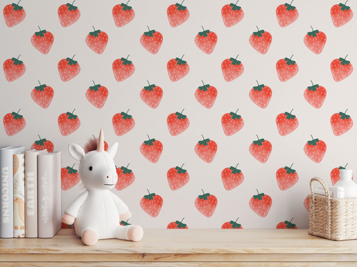 Strawberries Decal | Wall Decal Set for Kids Decor | Charming Set of Wall Stickers