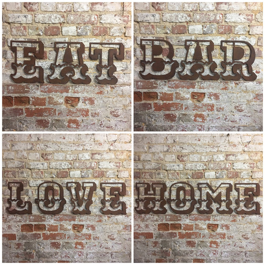 Rusty 12" Carnival Metal Letters A-Z