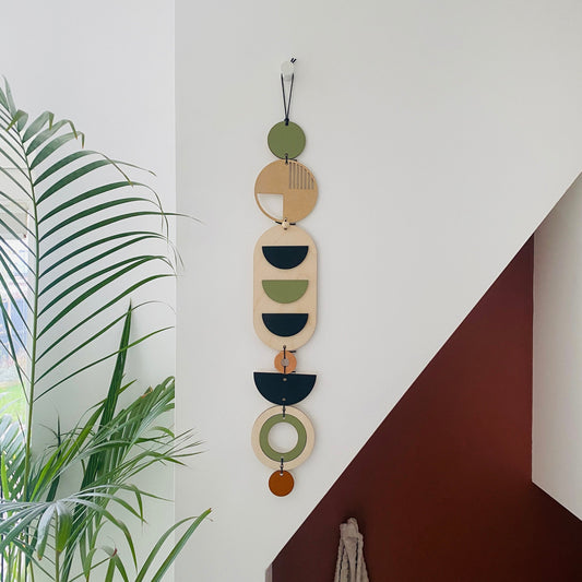 Geometric Wood Wall Art - Mid Century Art - Home Decor - Modern Art