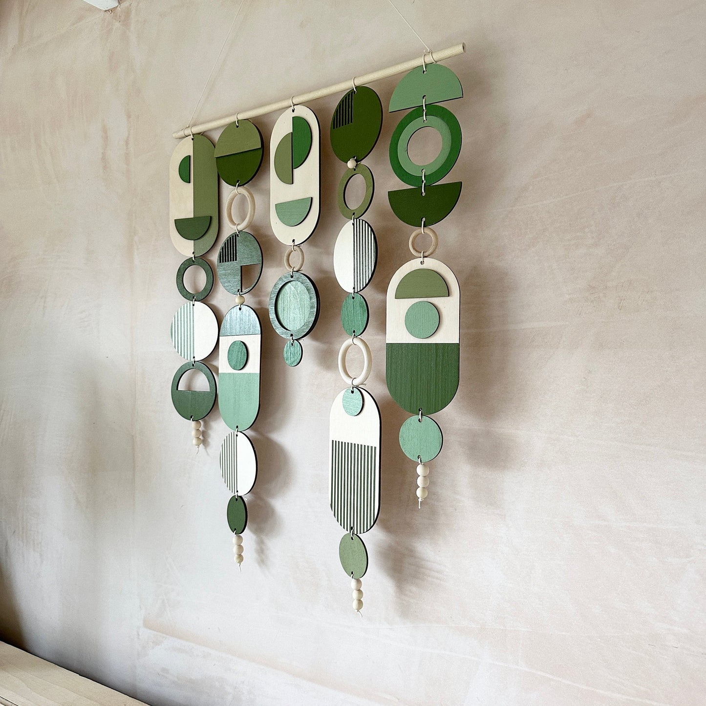 Green Wall Art - Geometric Artwork - Minimal Home Decor - Green Boho Decor- Large Centre Piece Art - Big Wall Tapestry - Large Artwork