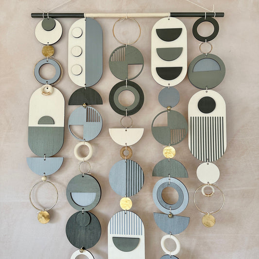 Black and Grey Wall Hanging - Dark Wall Art - Large Hanging Artwork - Hand Painted Decor - Modern Style Art - Monochrome Wall Art - Dark Art