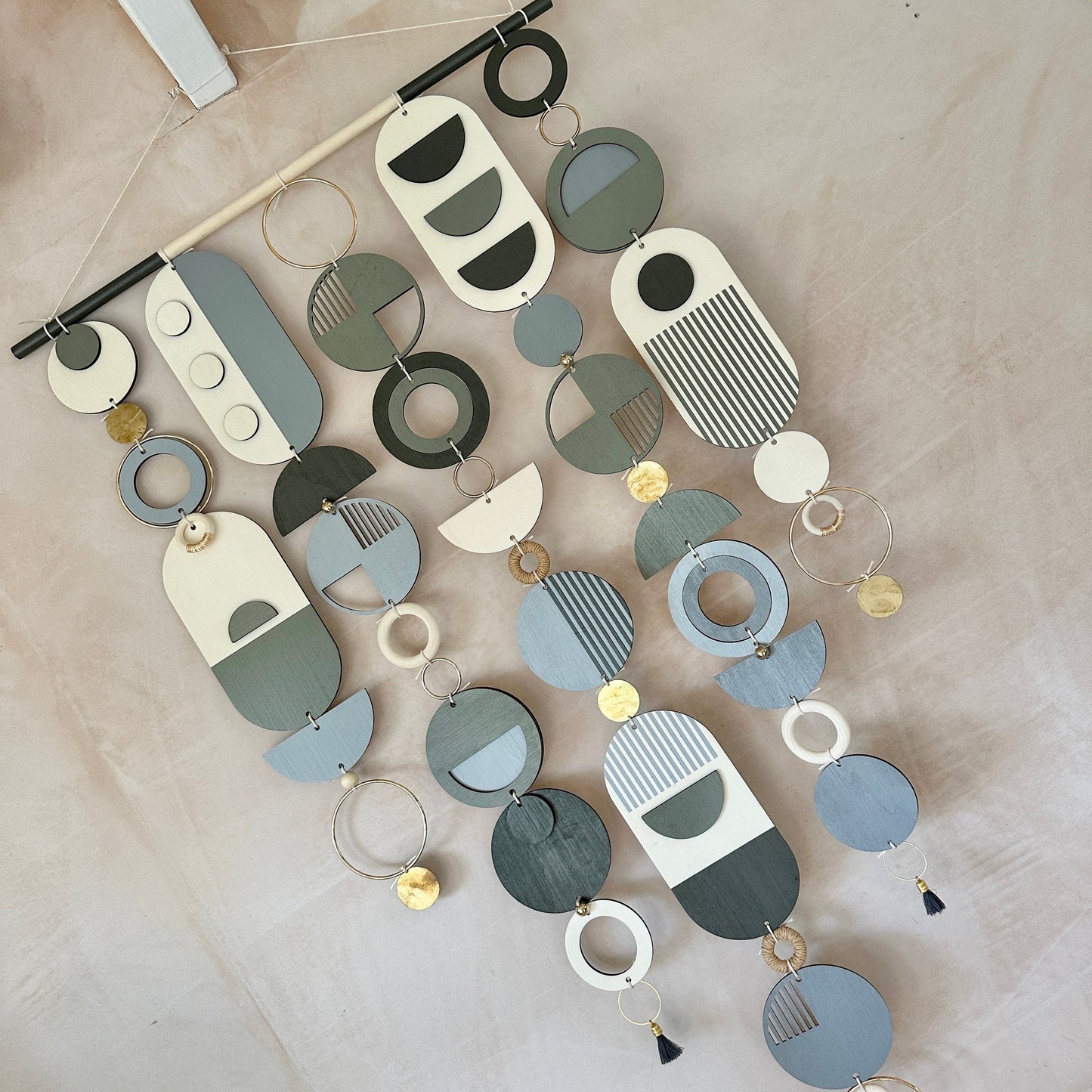 Black and Grey Wall Hanging - Dark Wall Art - Large Hanging Artwork - Hand Painted Decor - Modern Style Art - Monochrome Wall Art - Dark Art