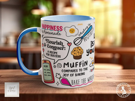 Funny Baking Mug – Colourful Ceramic Baking Gift for Bakers | Dishwasher Safe