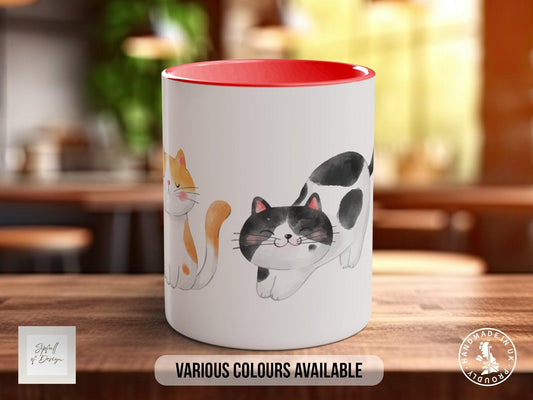 Cute Watercolour Cats Mug