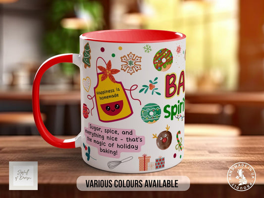 Christmas Baking Mug – Handmade Ceramic Mug | Festive Baking Gift & Dishwasher Safe