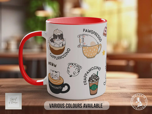 Caffeine Cats Mug – Funny Cat Lover Coffee Cup with Espresso Puns