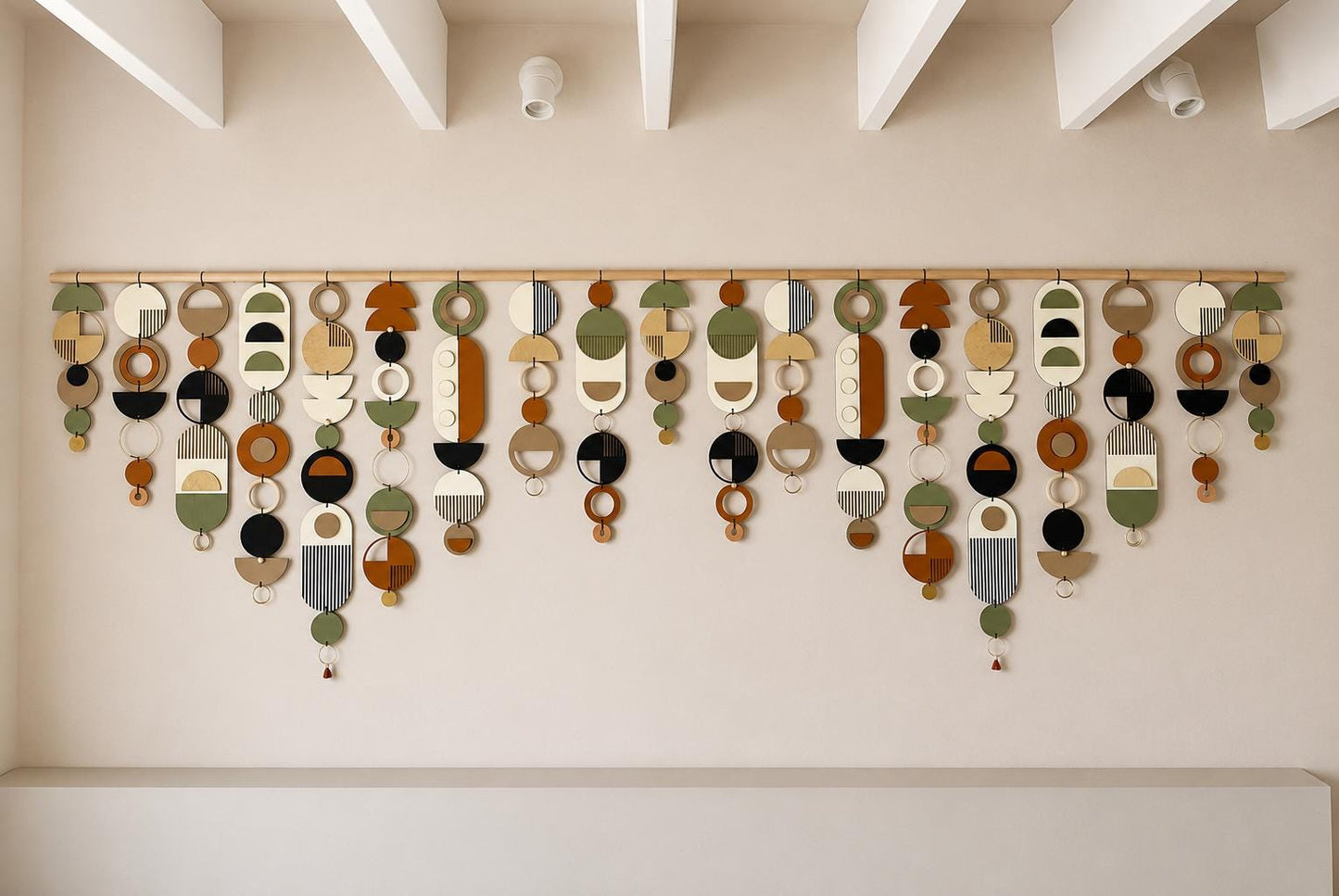 Wide Geometric Wall Art - MCM Home Decor with Modern Colours