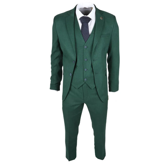 IM08 - Men's 3 Piece Green Classic Suit