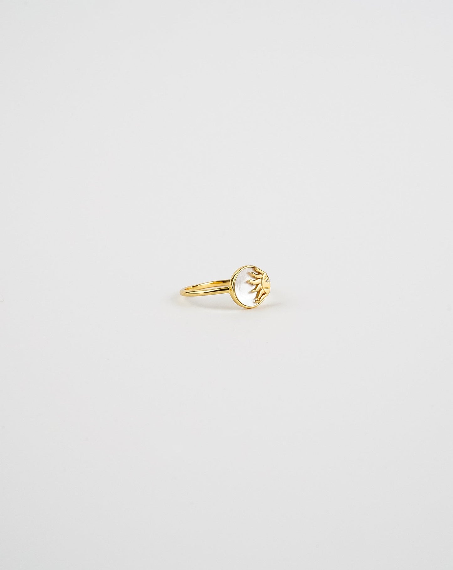 Sun Mother of Pearl Ring