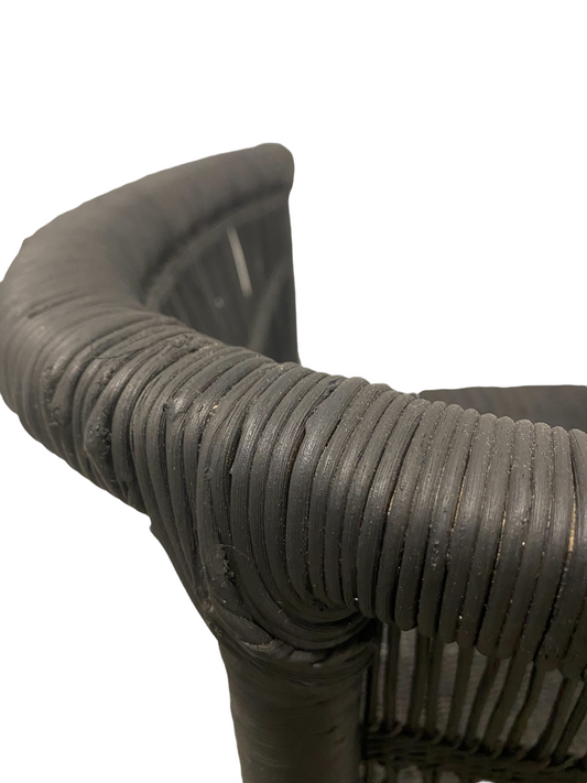 Malawi Bar Stool hand made - Matt Black