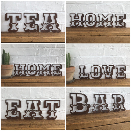 Rusty 5" Carnival Metal Letters A-Z