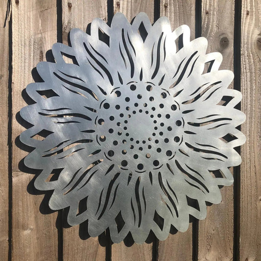 Large Galvanized Steel Sunflower Garden Decoration