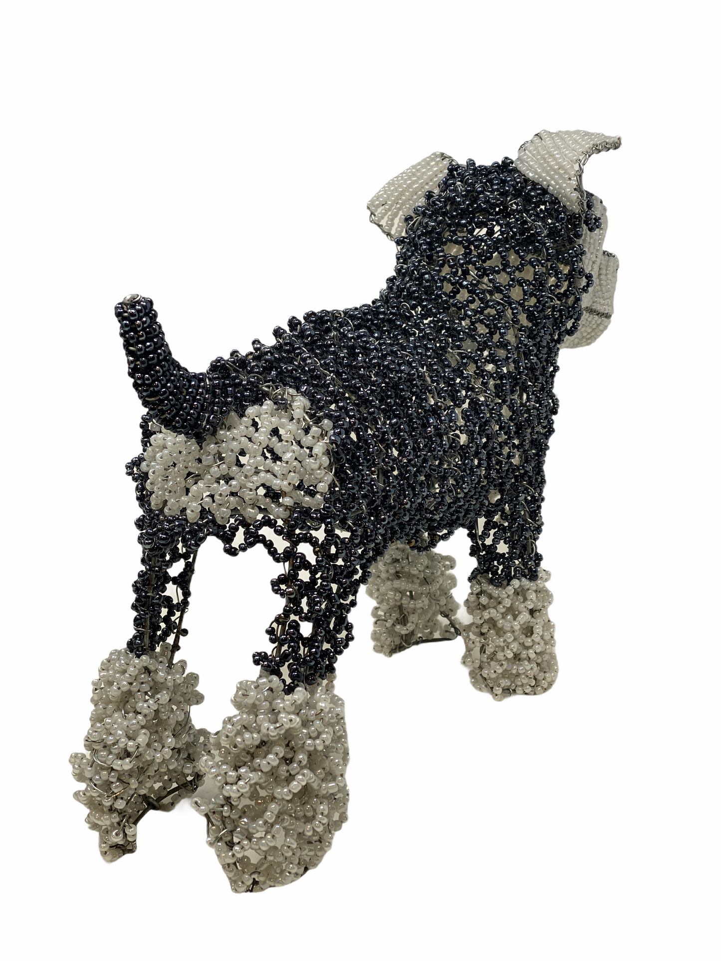 Hand Beaded Dog Sculpture - Terrier