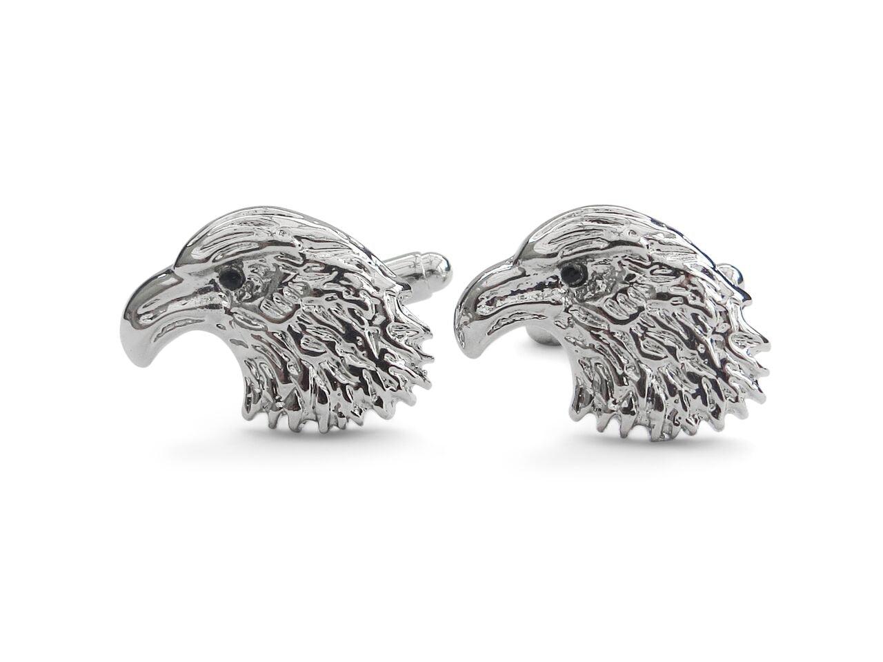 silver bald eagle cufflinks