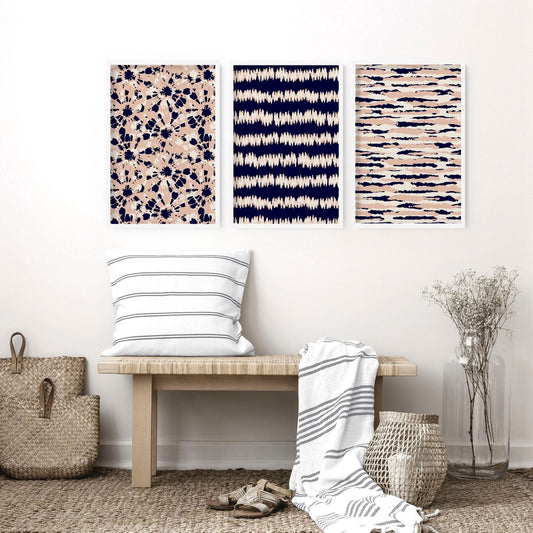 Coastal decor ideas | Set of 3 framed wall art prints