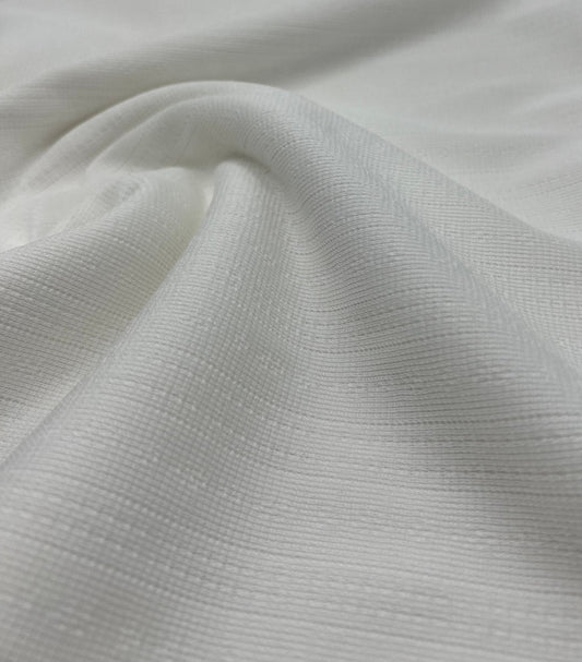 Ivory Pointelle Stretch Fabric 2 Way Stretch Fabric