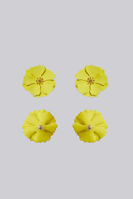 Louche Jalicia Flower Earring - Yellow