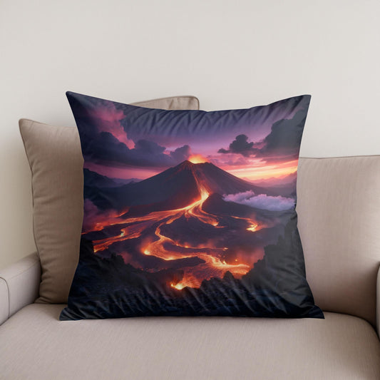 Twilight Volcano Cotton Cushion