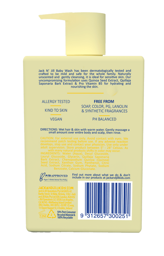 Jack N’ Jill Kids Baby Wash – Natural 300ml