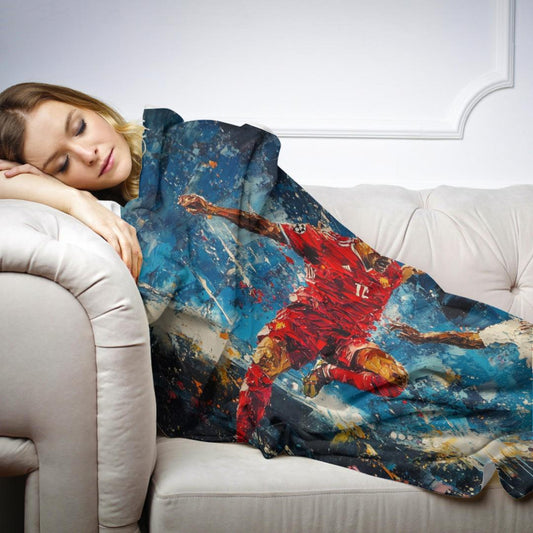 Football Aerial Duel Blanket