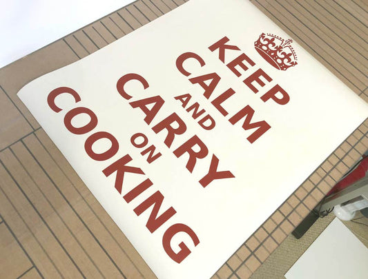 Keep Calm and Carry On Cooking Wall Sticker