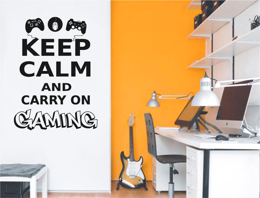Keep Calm and Carry On Gaming Wall Sticker