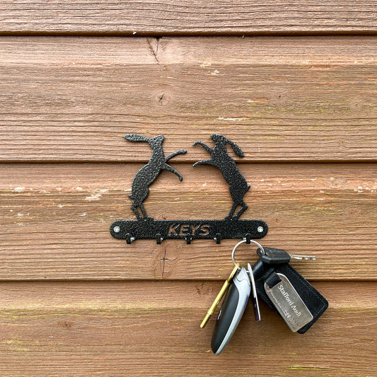 PoppyForge Boxing Hares Key Holder