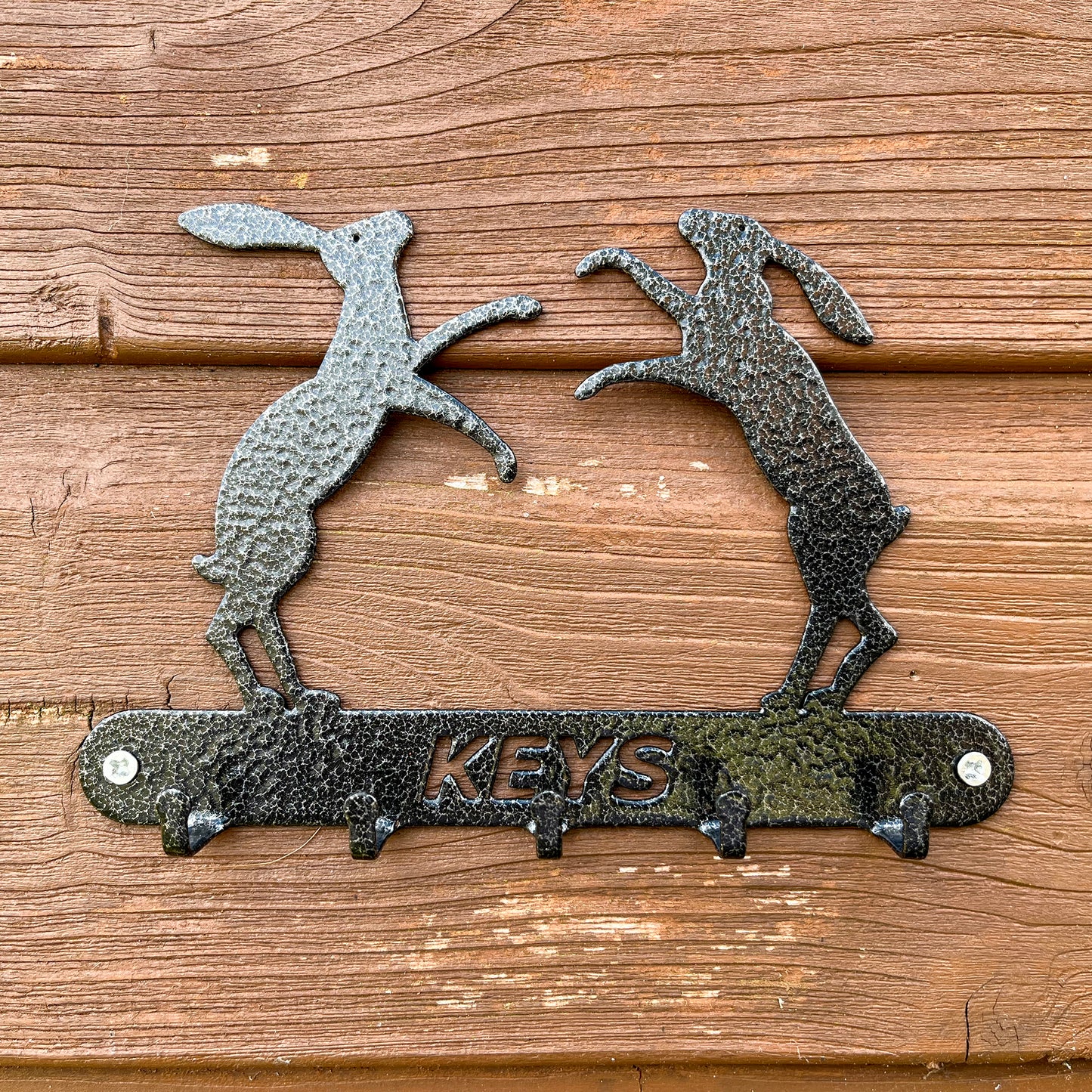 PoppyForge Boxing Hares Key Holder