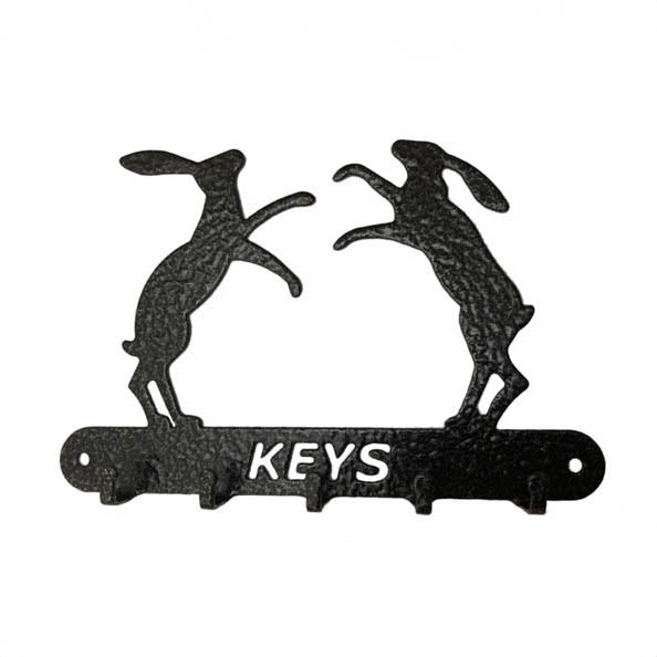 PoppyForge Boxing Hares Key Holder