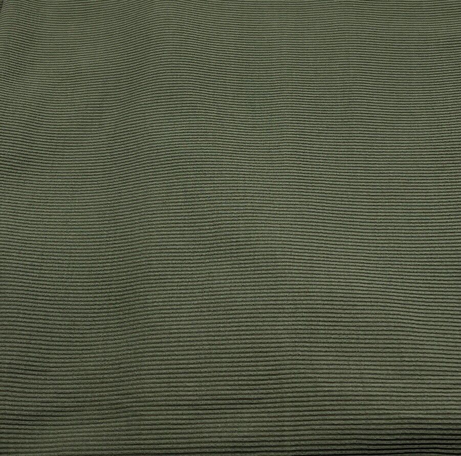 Khaki 2X1 Fine Rib Stretch Fabric