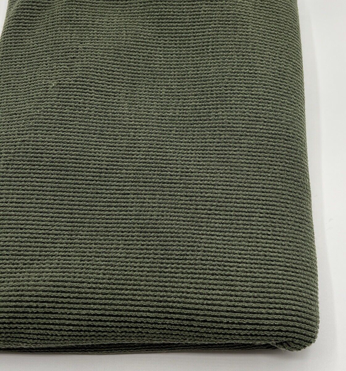 Khaki & Black Crinkle Rib Stretch Fabric