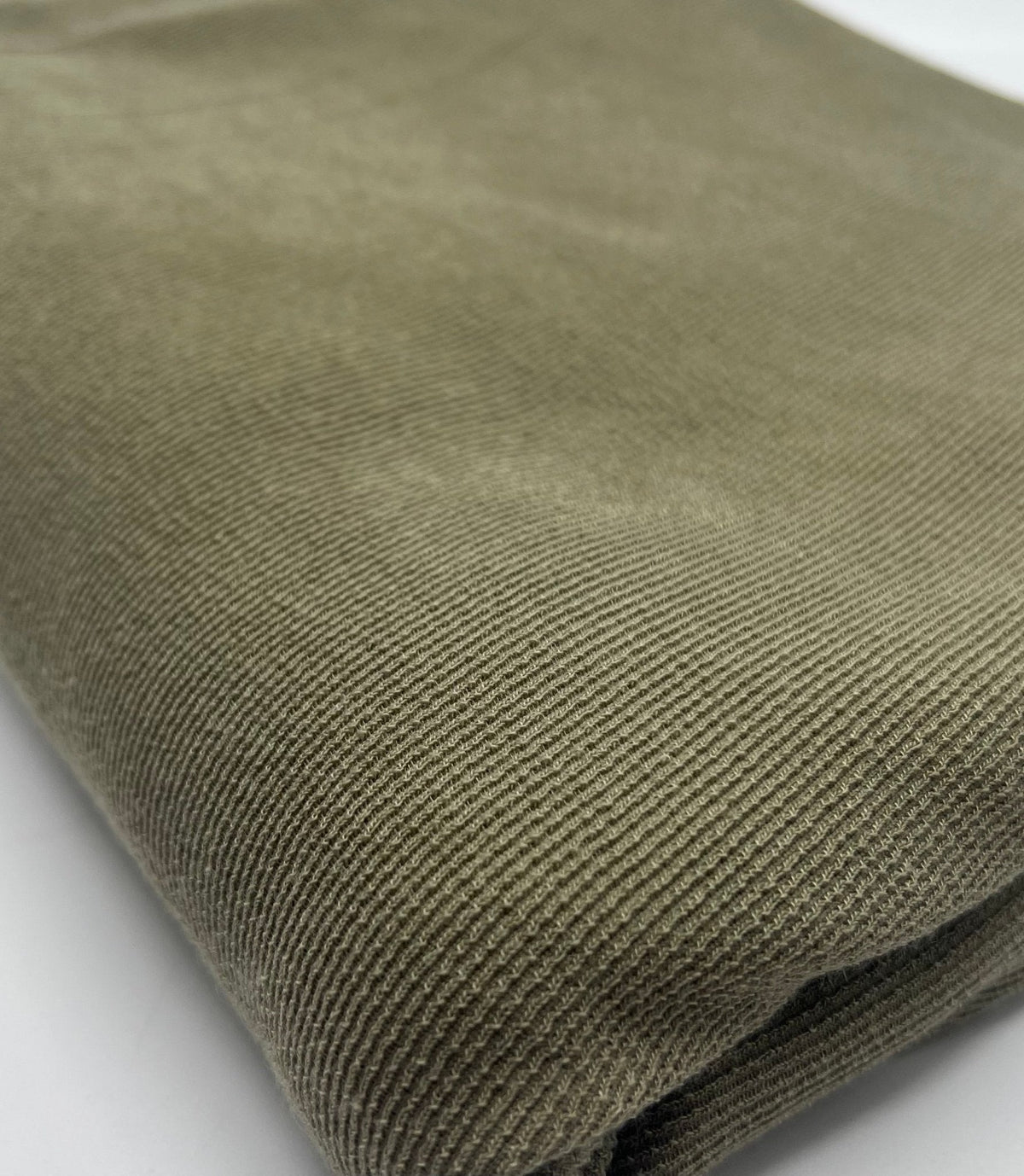 Khaki Crinkle Rib Stretch Fabric