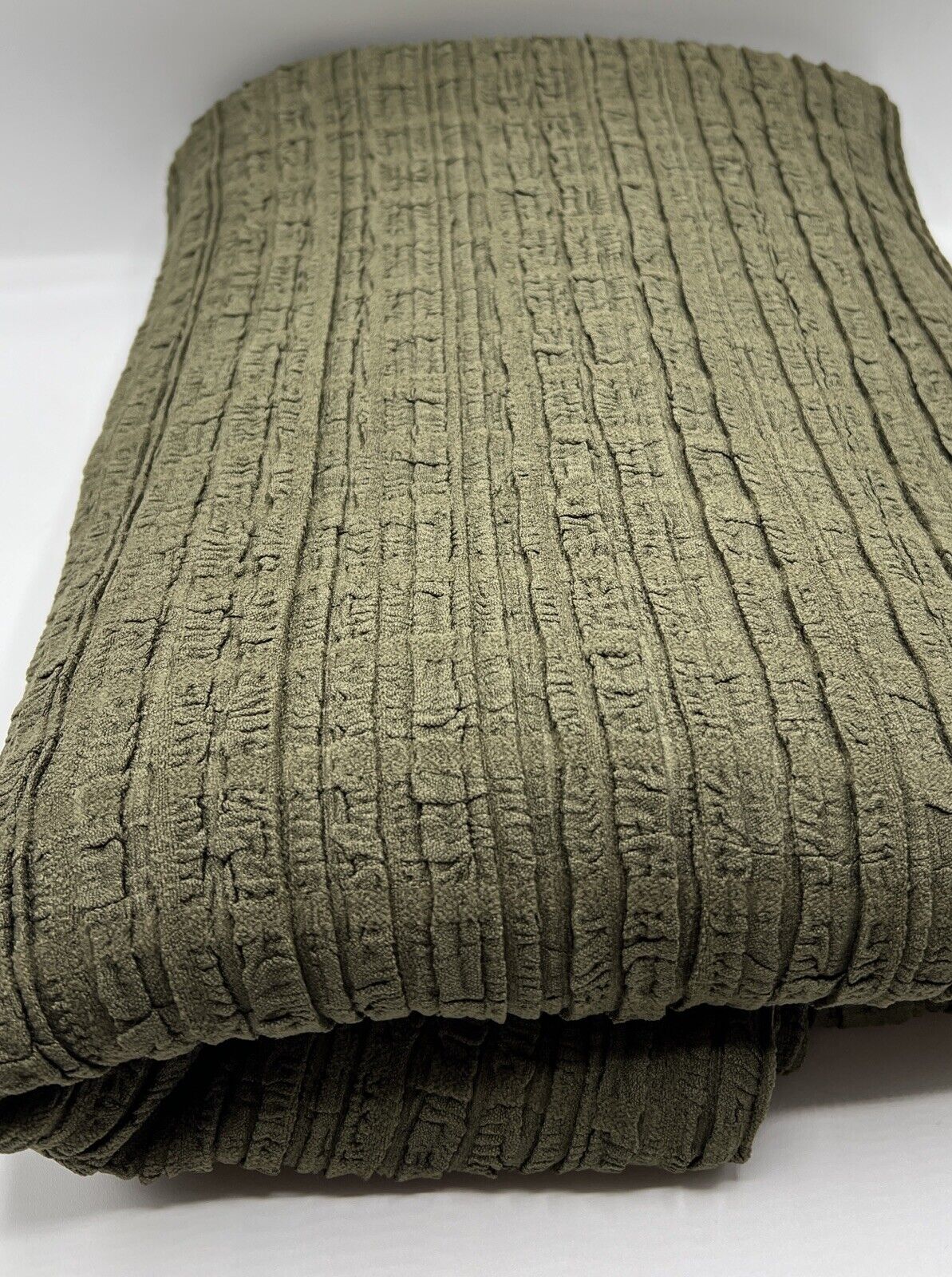 Khaki Thick Textured 4 Way Stretch Fabric