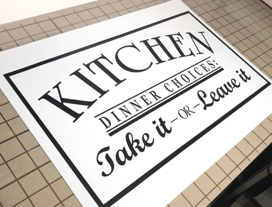 Kitchen Dinner Choices Wall Sticker – Funny Wall Decor for Kitchen or Cafe