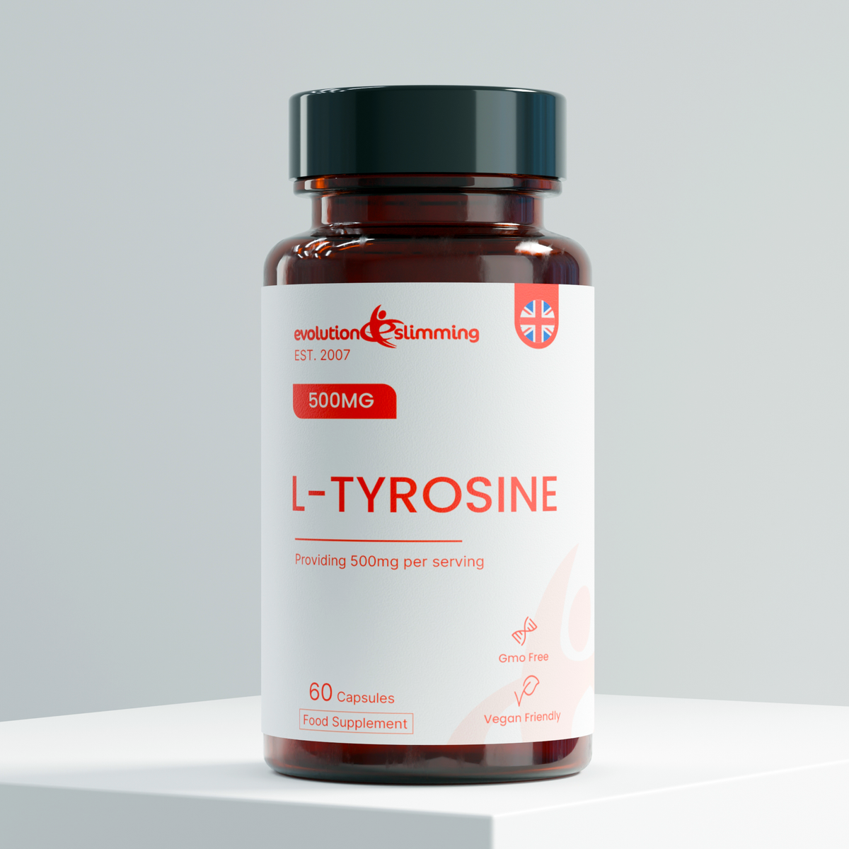L-Tyrosine 500mg Daily Capsules | Mental Focus & Stress Support