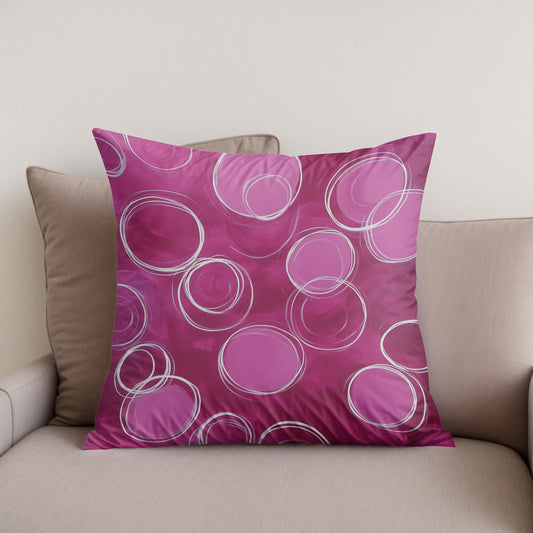 Plum and Pink Harmony Cotton Cushion