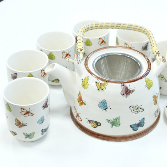 Large Herbal Teapot - Butterfly Design