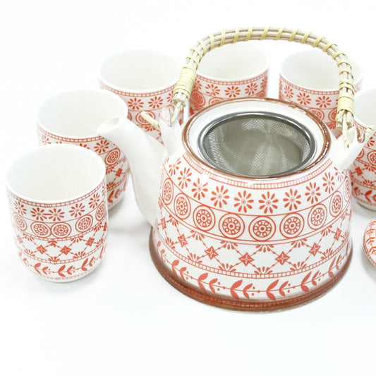 Large Herbal Teapot - Amber Design