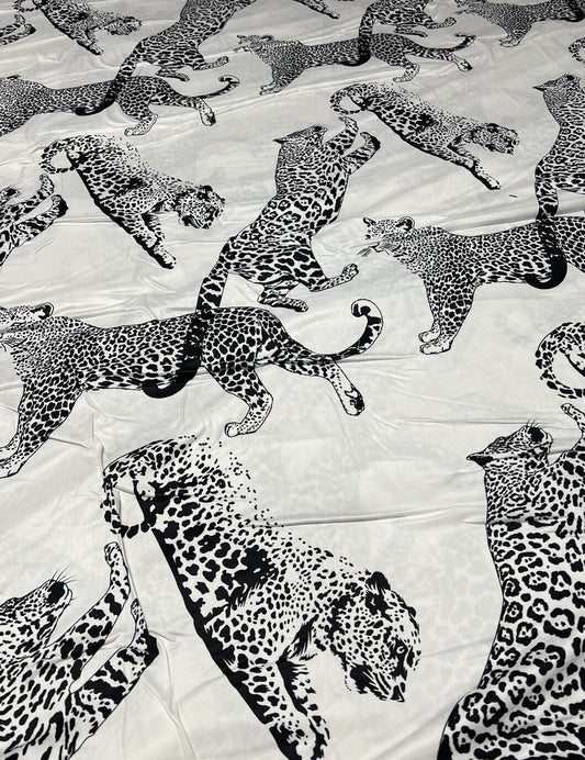 Large Leopard Print Super Soft Spun Poly Stretch Fabric