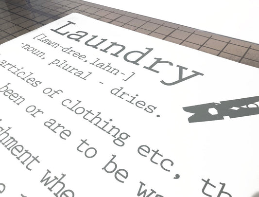 Humorous Laundry Room Sticker – Funny Laundry Wall Art Quote