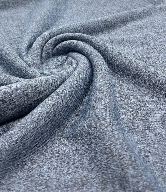 Light Blue Melange Knit Stretch Fabric