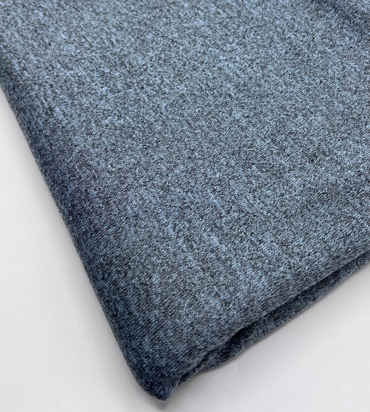 Light Blue Melange Knit Stretch Fabric